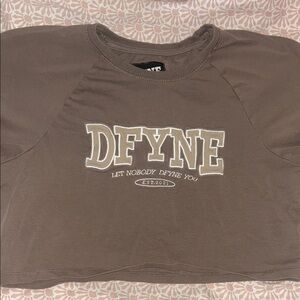 DFYNE Women's Brown Muscle Tee